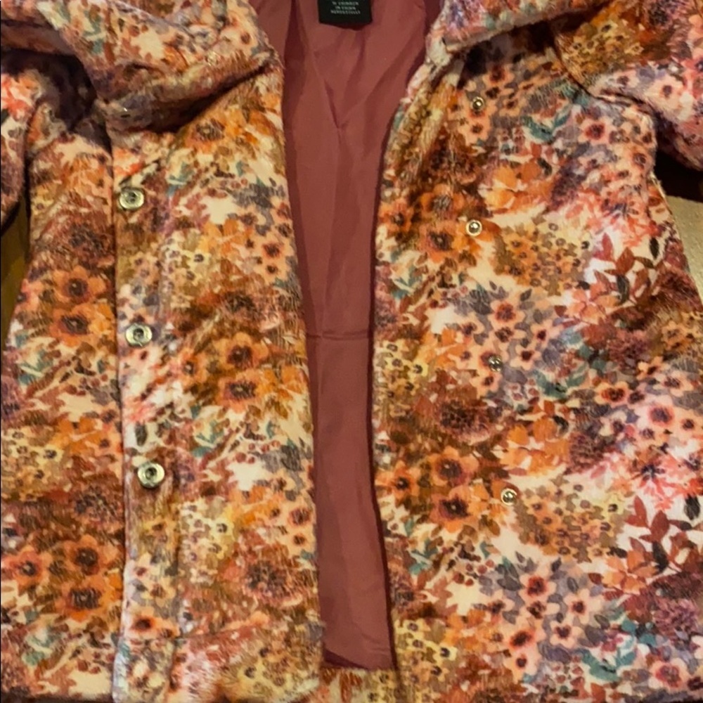 Cynthia Rowley Fuzzy Floral Jacket - Picture 4 of 5